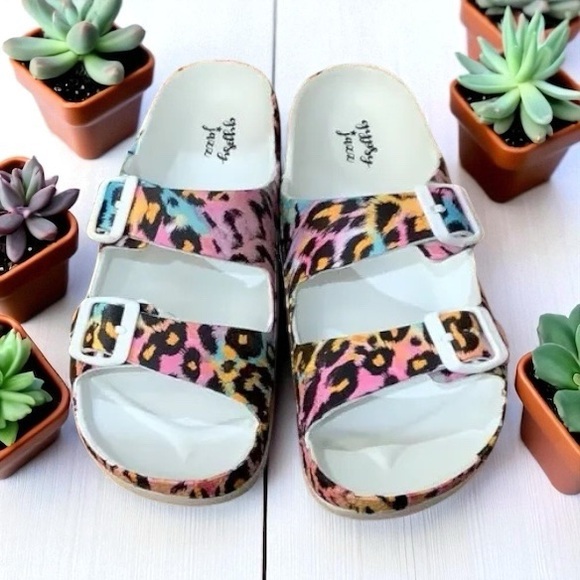 Gypsy Jazz Leopard Print Sandals - Picture 2 of 2